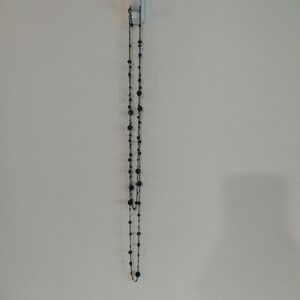 Express Black Beaded Necklace